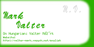 mark valter business card